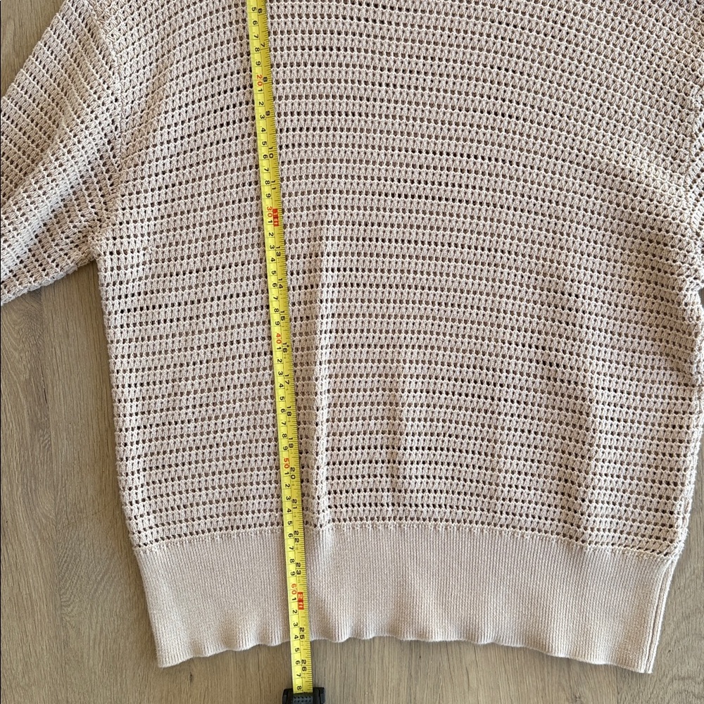Varley Open-Knit Crewneck Sweater in Blush - Picture 6 of 6
